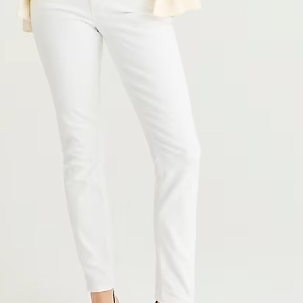 9" toothpick jean in white wash